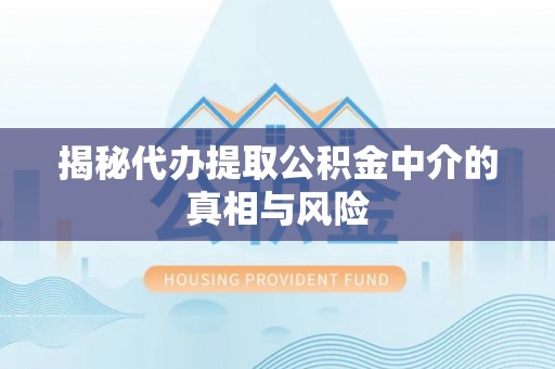 阿城揭秘代办提取公积金中介的真相与风险