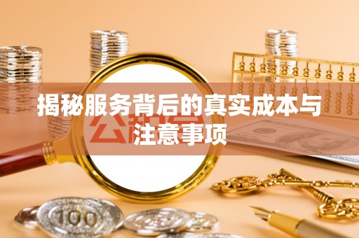 阿城揭秘服务背后的真实成本与注意事项