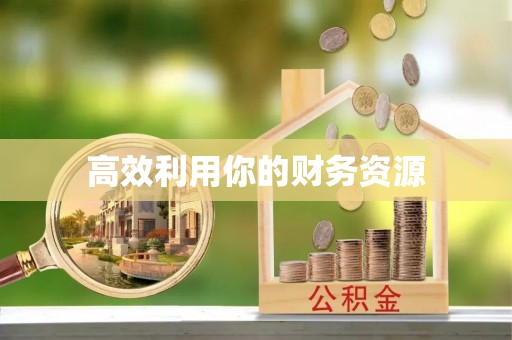 阿城高效利用你的财务资源